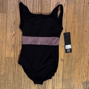 Black and Purple women’s XS dance leotard Eurotard dancewear. NWT